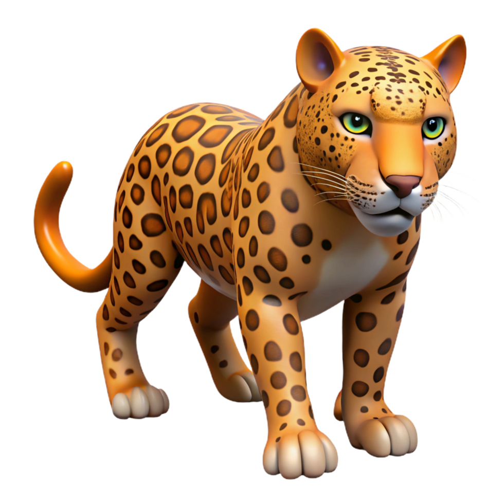 magnificent creative A stalking jaguar, authentic png