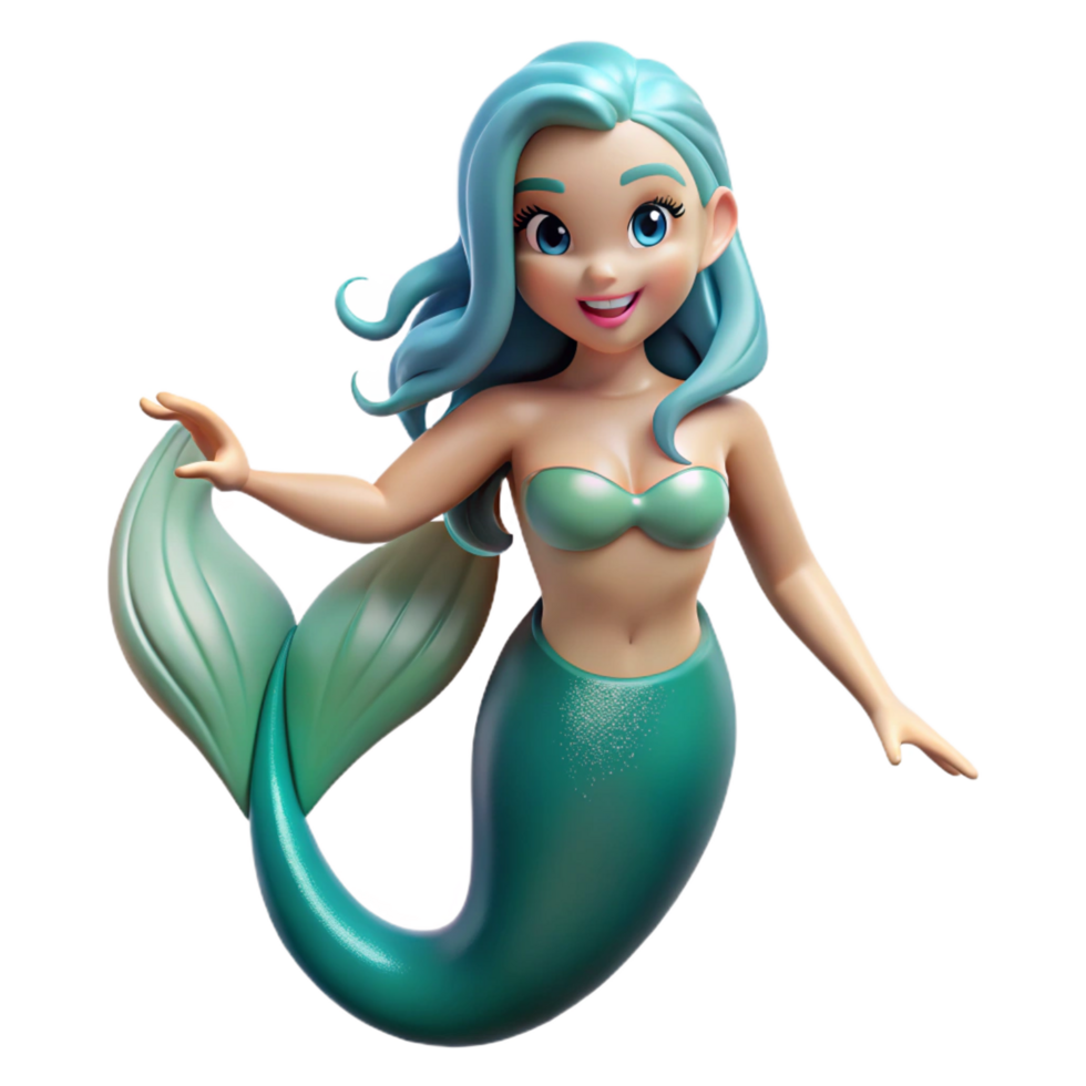dramatic vintage Siren, alluring sea nymph, 4K png