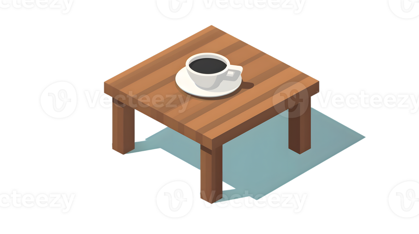A cozy coffee cup on a wooden table perfect for relaxation and minimalistic design png