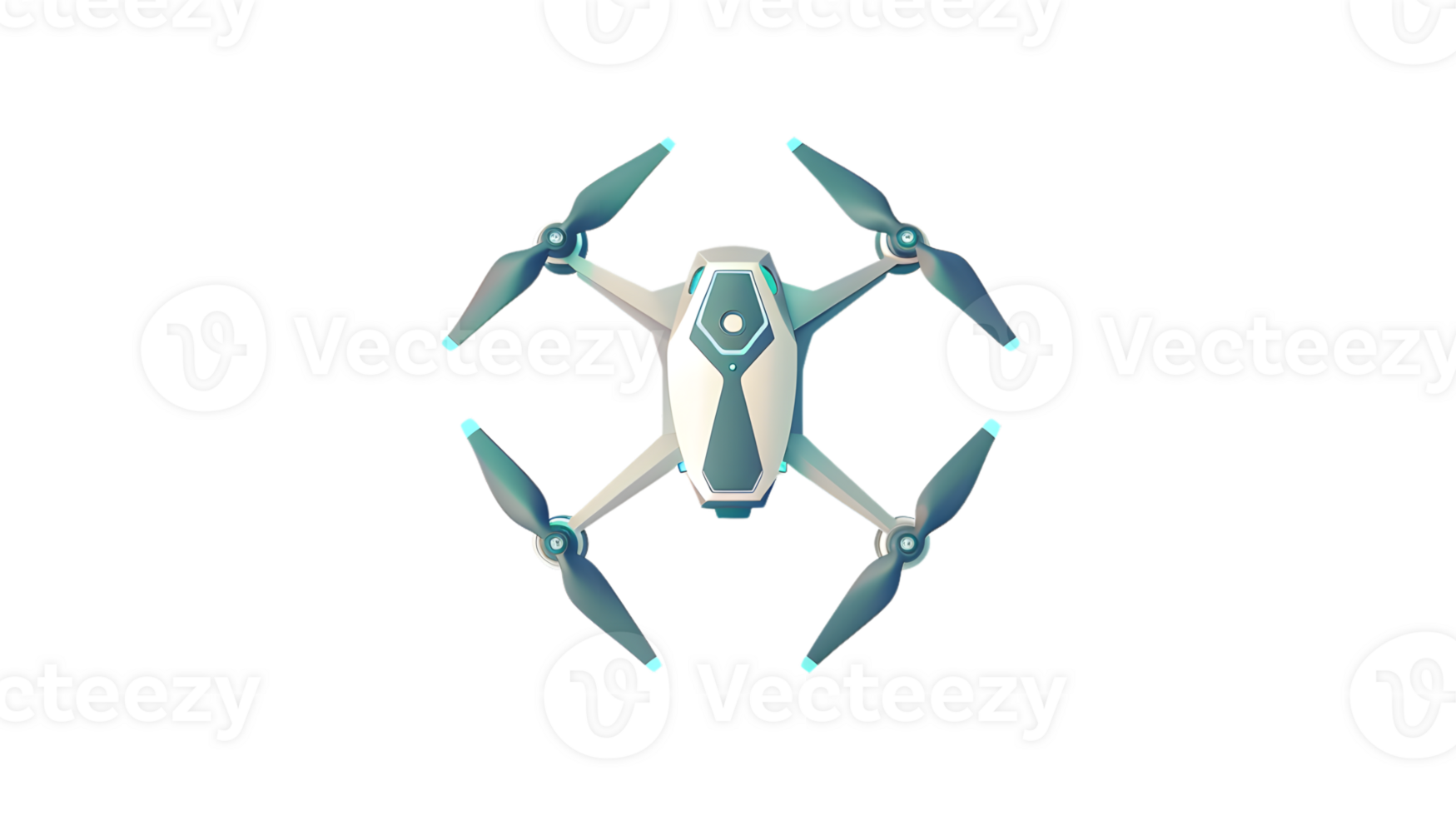 A futuristic quadcopter drone with sleek design and advanced technology ideal for aerial photo png