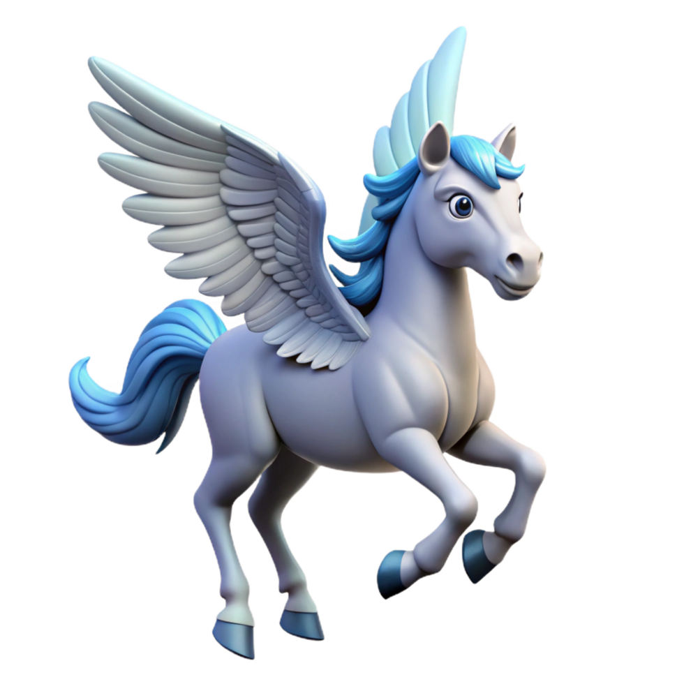 extraordinary traditional Pegasus, winged horse, detailed png