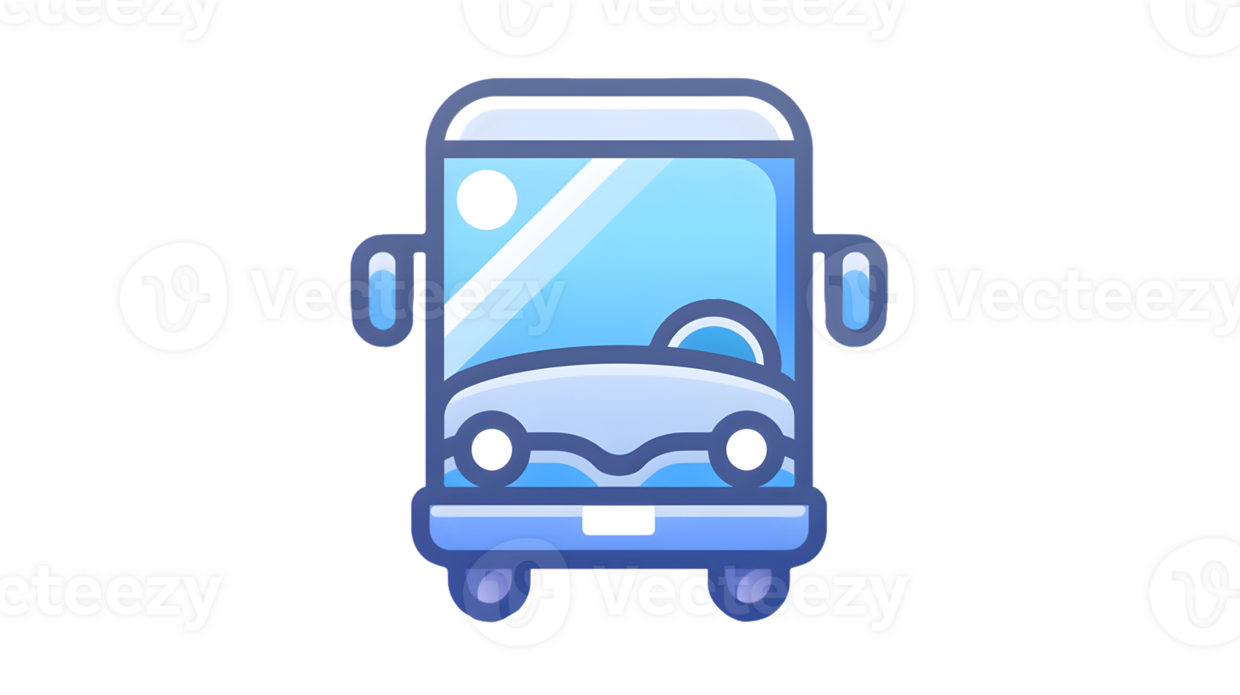 A stylized bus illustration with clean lines and modern design ideal for transportation trave png