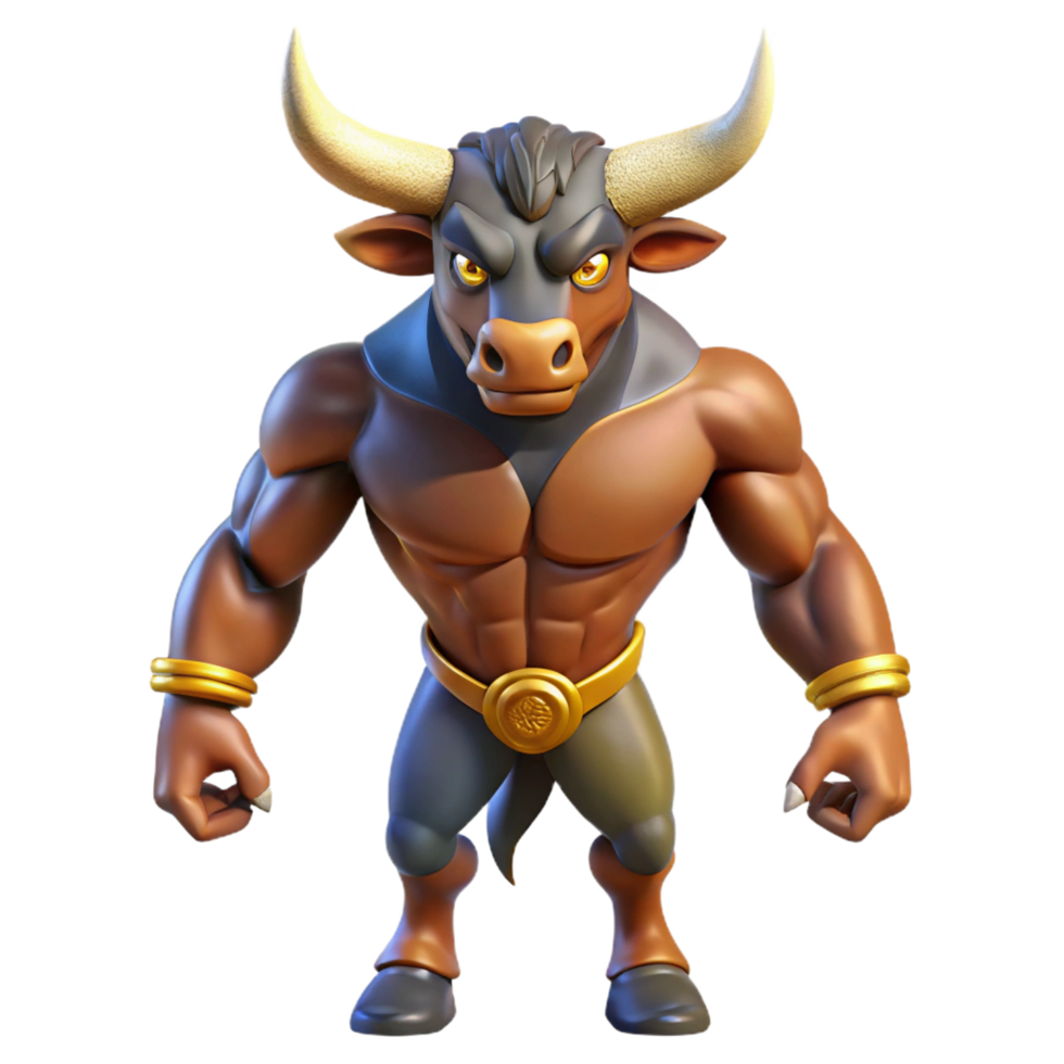 stunning classic Minotaur, mythical creature, half bull half man, high resolution png