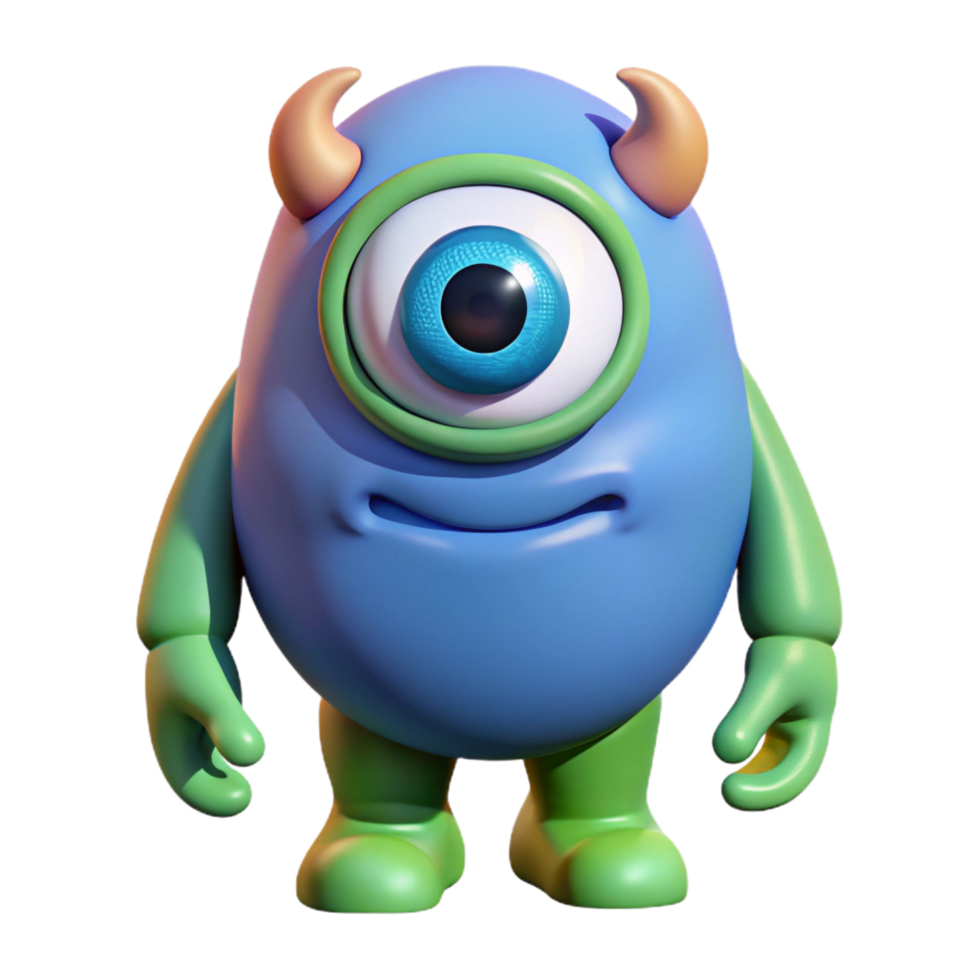extraordinary modern Cyclops, one-eyed giant, mythical creature, premium png