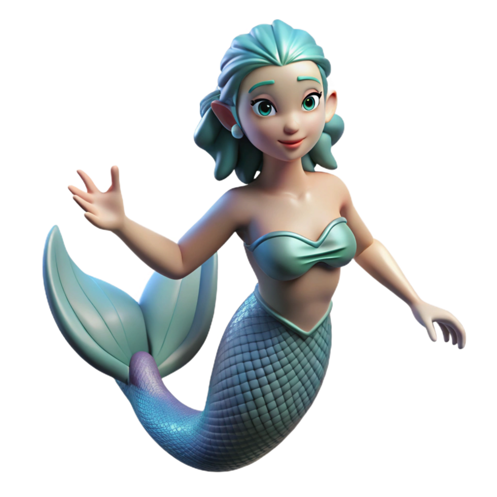 beautiful modern Siren, mythical creature, alluring sea nymph, original png
