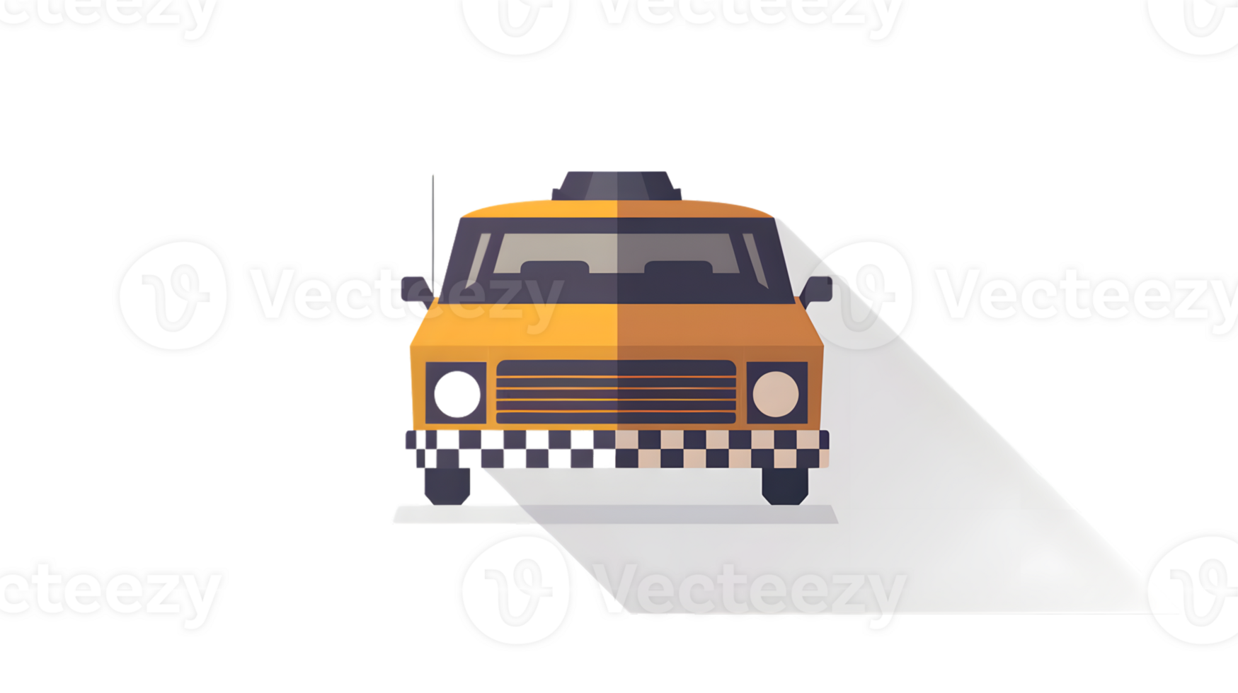 A vibrant taxi illustration with a splitcolor design perfect for urban transportation themes png