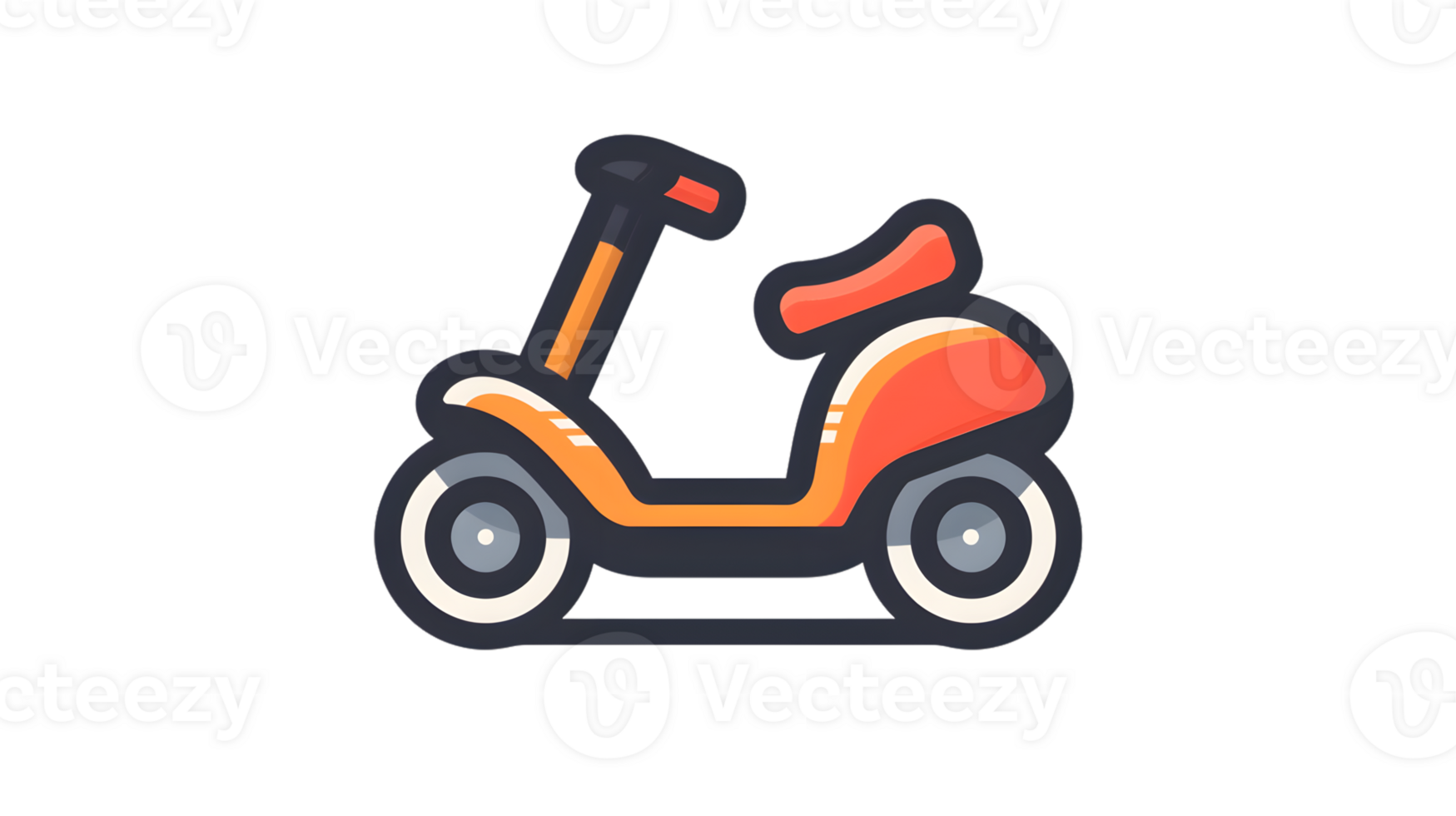 A vibrant scooter illustration with bold colors and modern design ideal for transportation ur png
