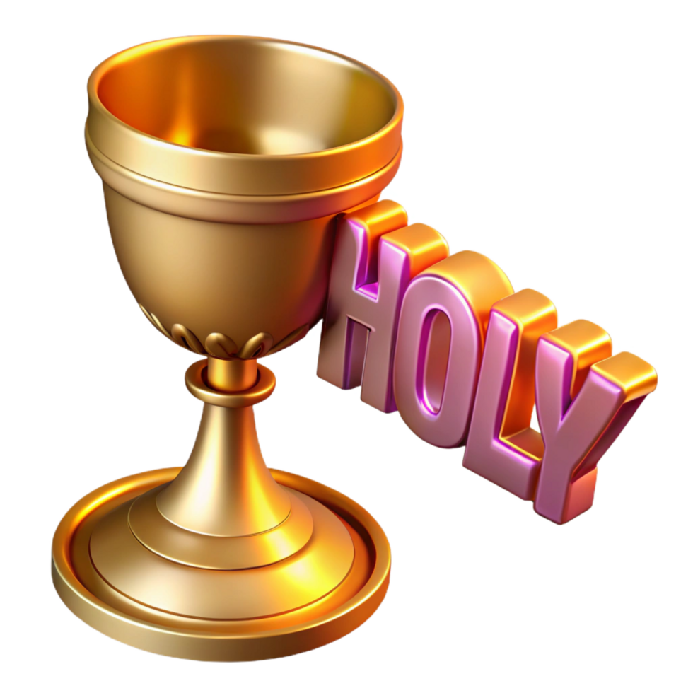 magnificent classic Holy Grail, mythical chalice, sacred object, original png