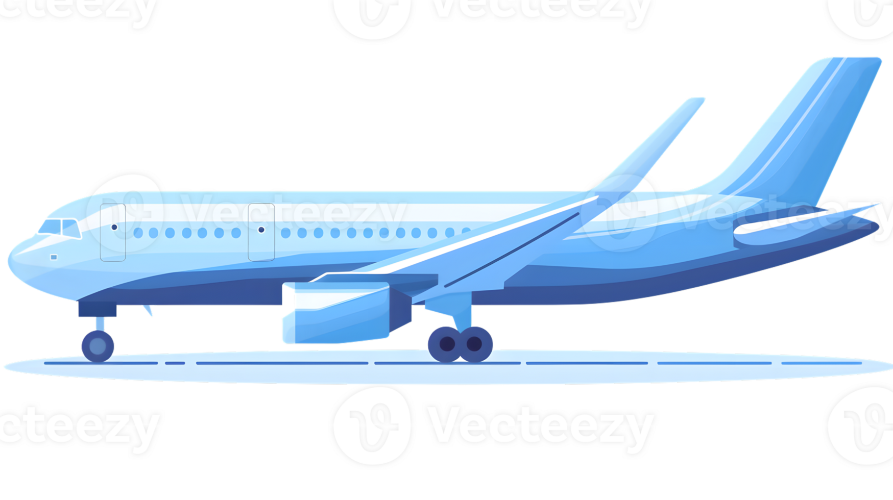Airplane on the runway ready for takeoff or landing png