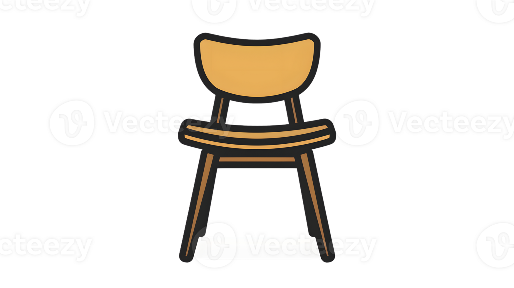 Chair icon furniture design simple minimalist modern graphic png