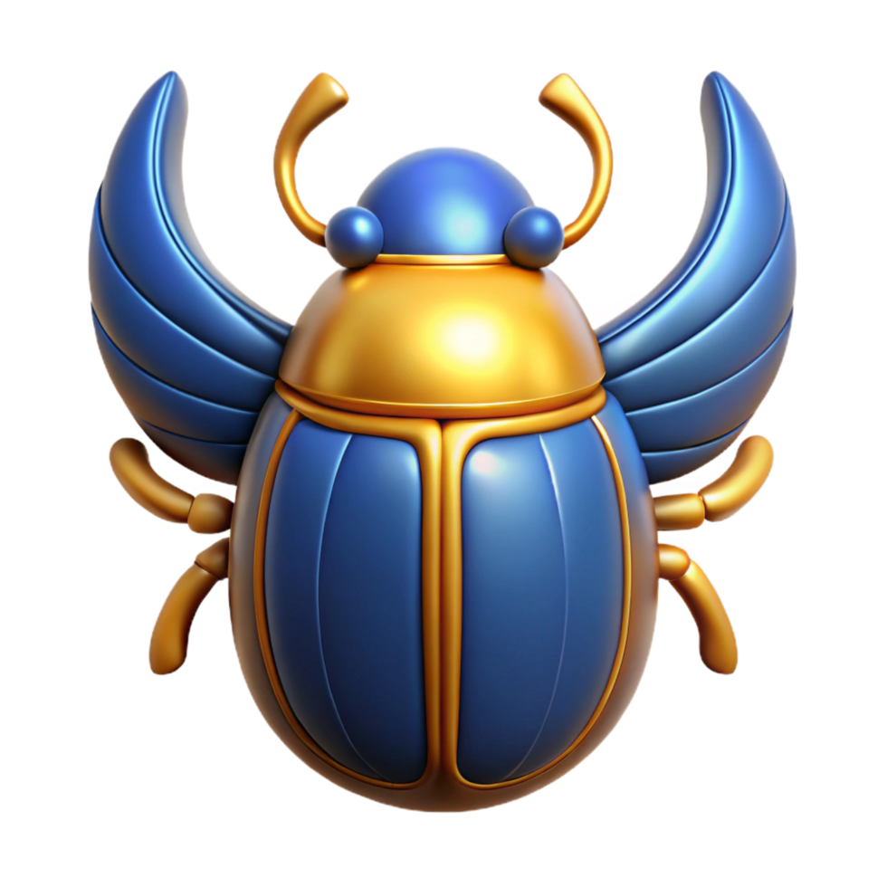 dramatic creative Scarab beetle, Egyptian symbol of rebirth, original png