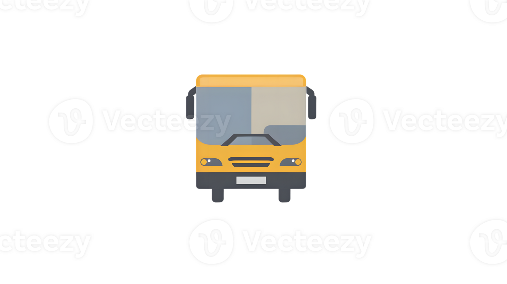 Front View of a Modern Bus with Yellow and Beige Design Ideal for Transportation and Travel Co png