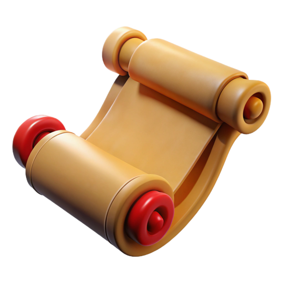 magnificent modern Scroll of prophecy, ancient document, rolled parchment, 4K png