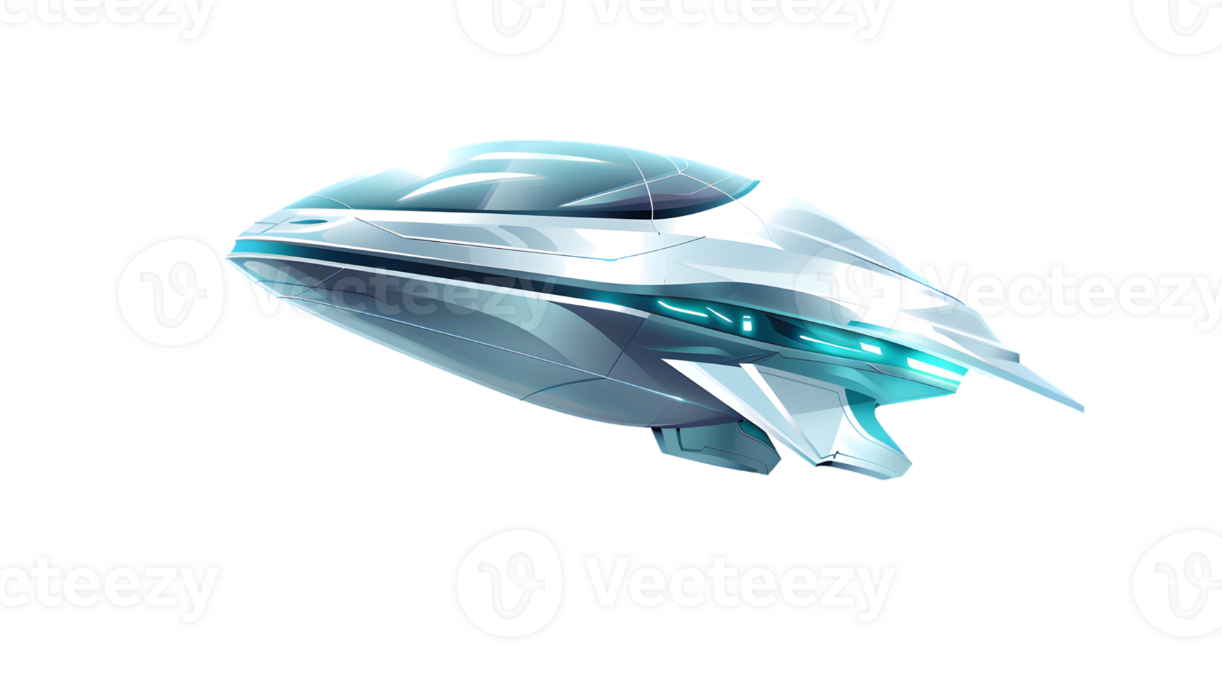 Futuristic Spaceship Design with Sleek Aerodynamics and Advanced Technology Features png