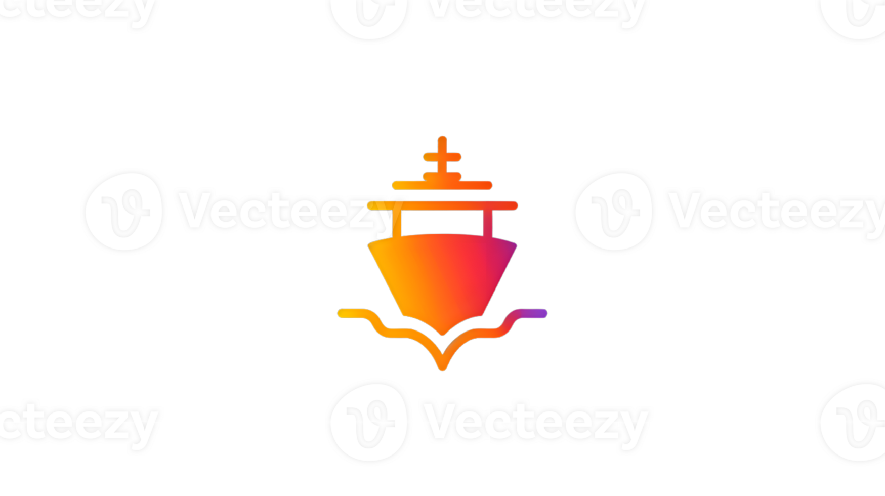 Gradient Ship Icon with Vibrant Colors and Modern Design for Digital Art Web Graphics and Cre png