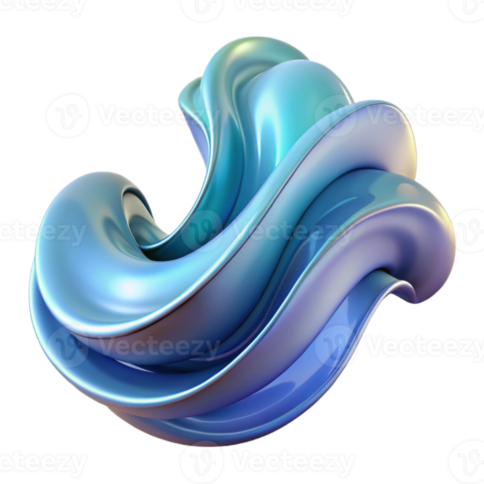 beautiful contemporary A wave, abstract and fluid premium png