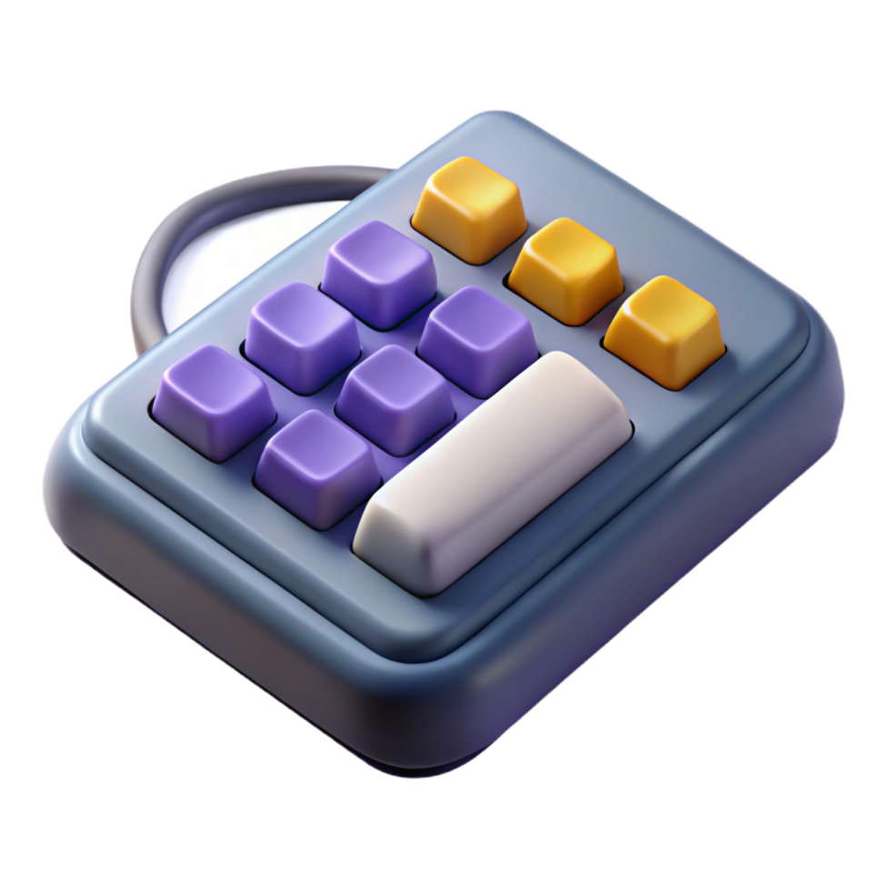 magnificent abstract Keyboard with numeric keypad, detailed png