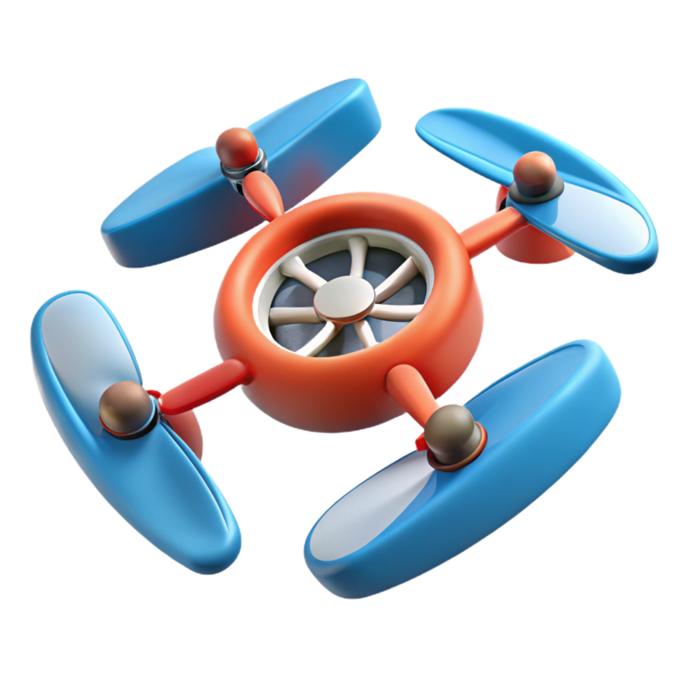 impressive rustic Drone propellers spinning, premium png