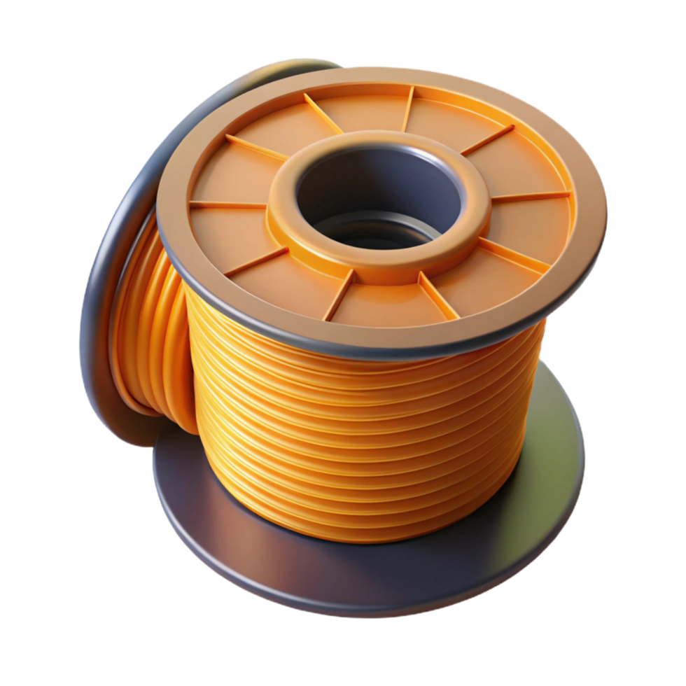 impressive abstract 3D printer filament spool, high quality png