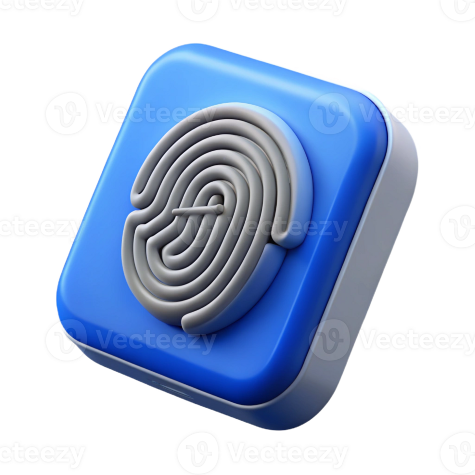extraordinary rustic Biometric fingerprint scanner, original png