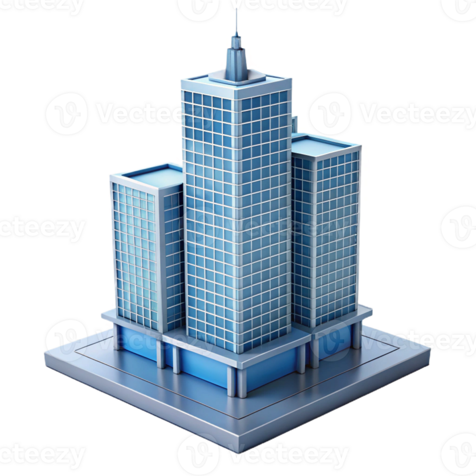 extraordinary classic Modern skyscraper architectural model, original png
