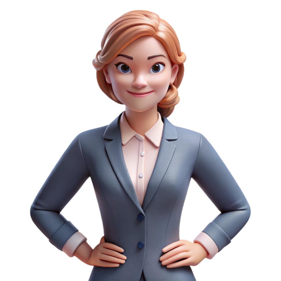 beautiful artistic Confident businesswoman in power suit premium png