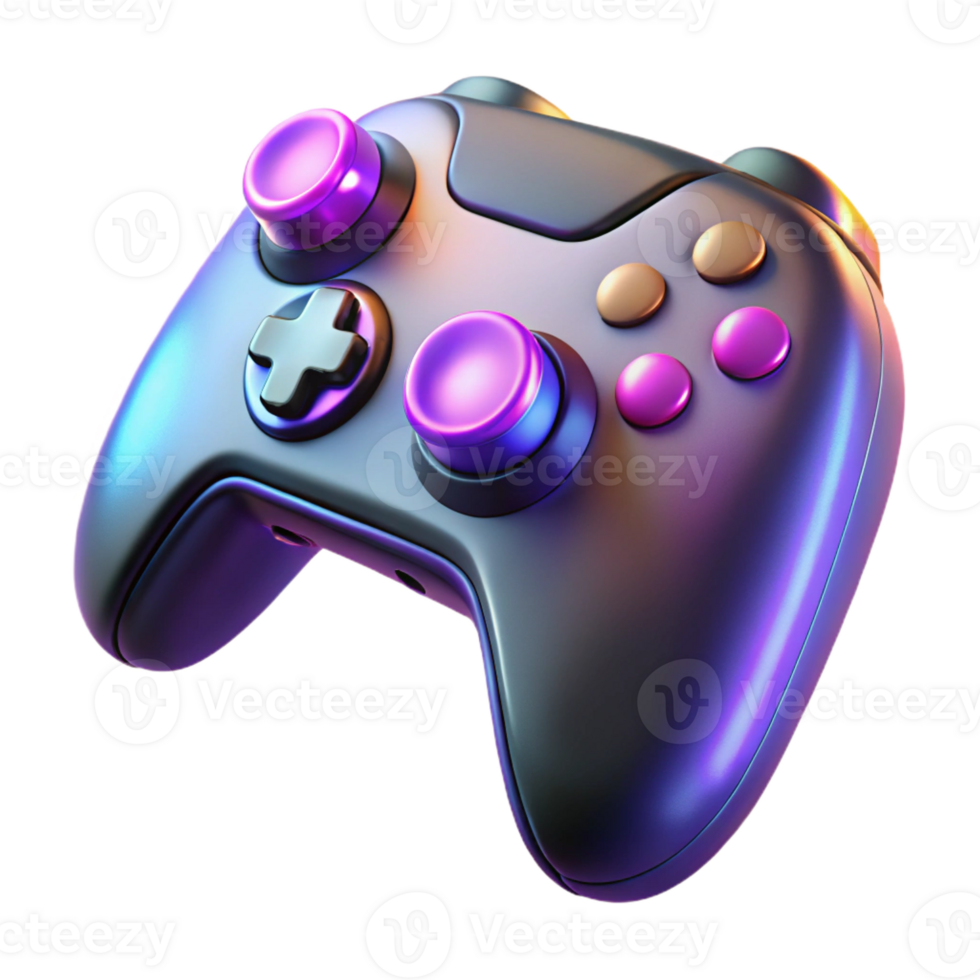 serene modern Futuristic gaming controller with glowing buttons and ergonomic design genuine png