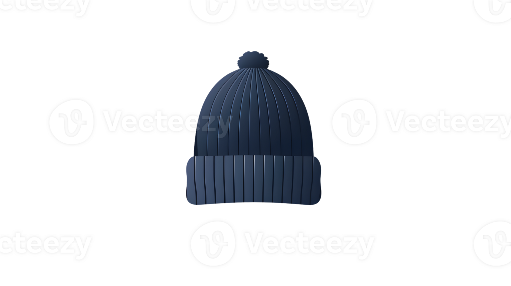 Winter Knit Beanie Hat with Ribbed Texture and PomPom Ideal for Cold Weather Fashion and Acce png