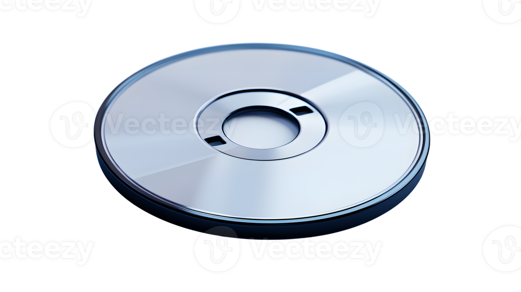 A sleek modern circular device with a reflective surface and central hole ideal for technolog png