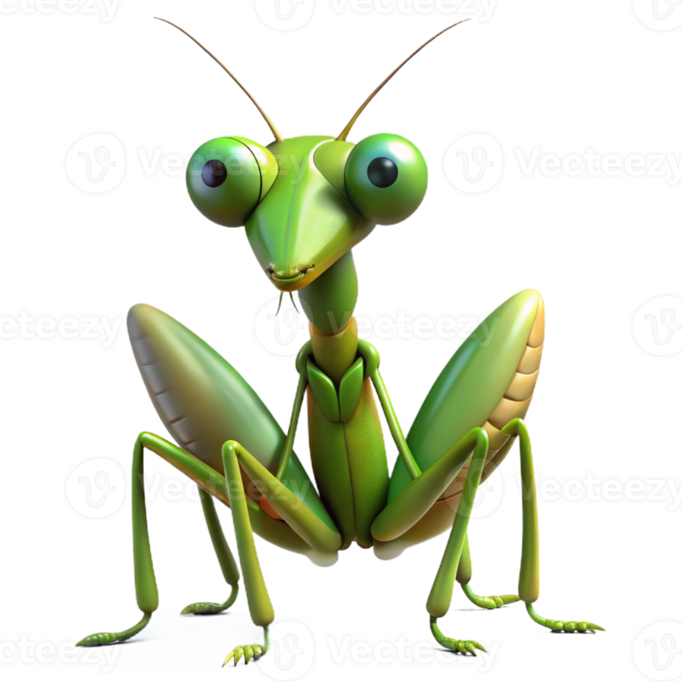 extraordinary rustic A praying mantis, front view high resolution png