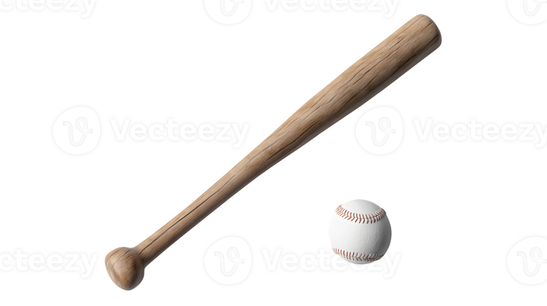 Baseball Bat and Ball on Black Background Sports Equipment for Games Training and Competiti png