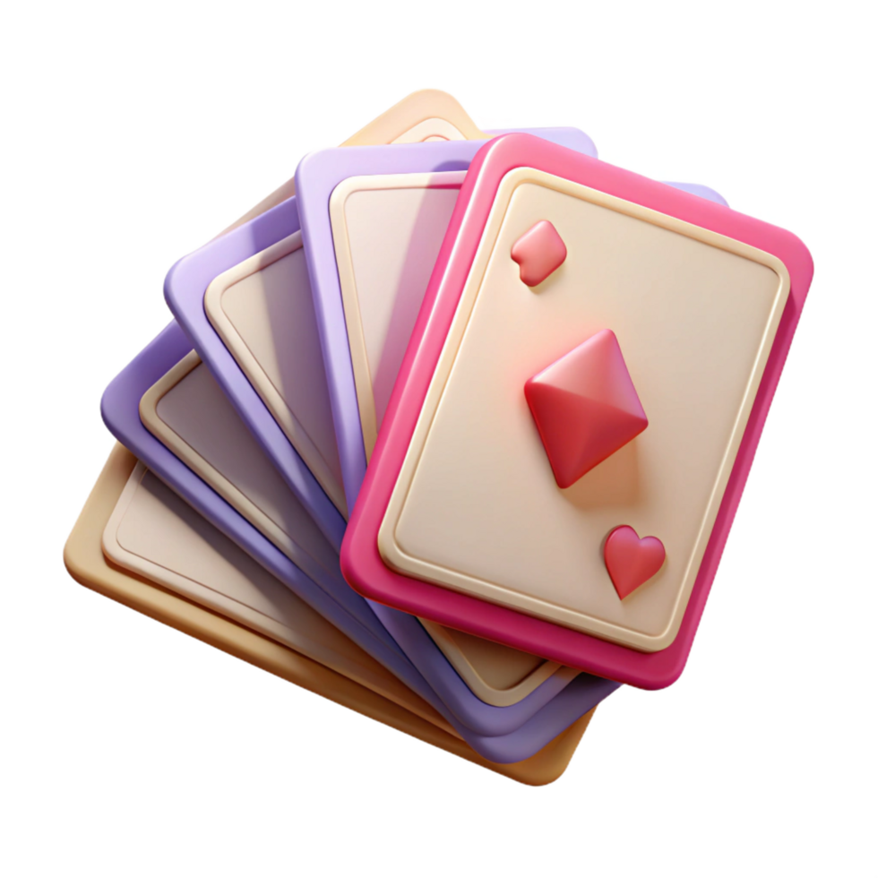 beautiful minimalist A deck of playing cards, fanned out exclusive png