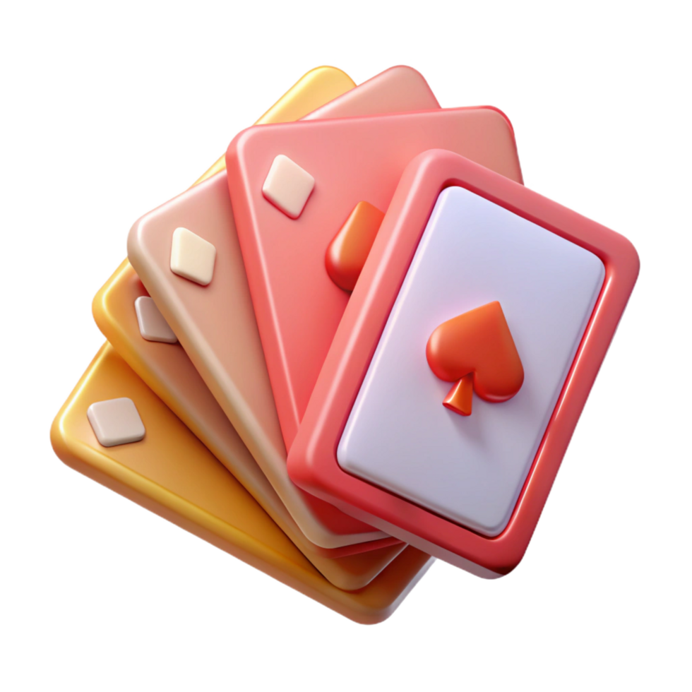 beautiful modern A deck of playing cards, fanned out authentic png