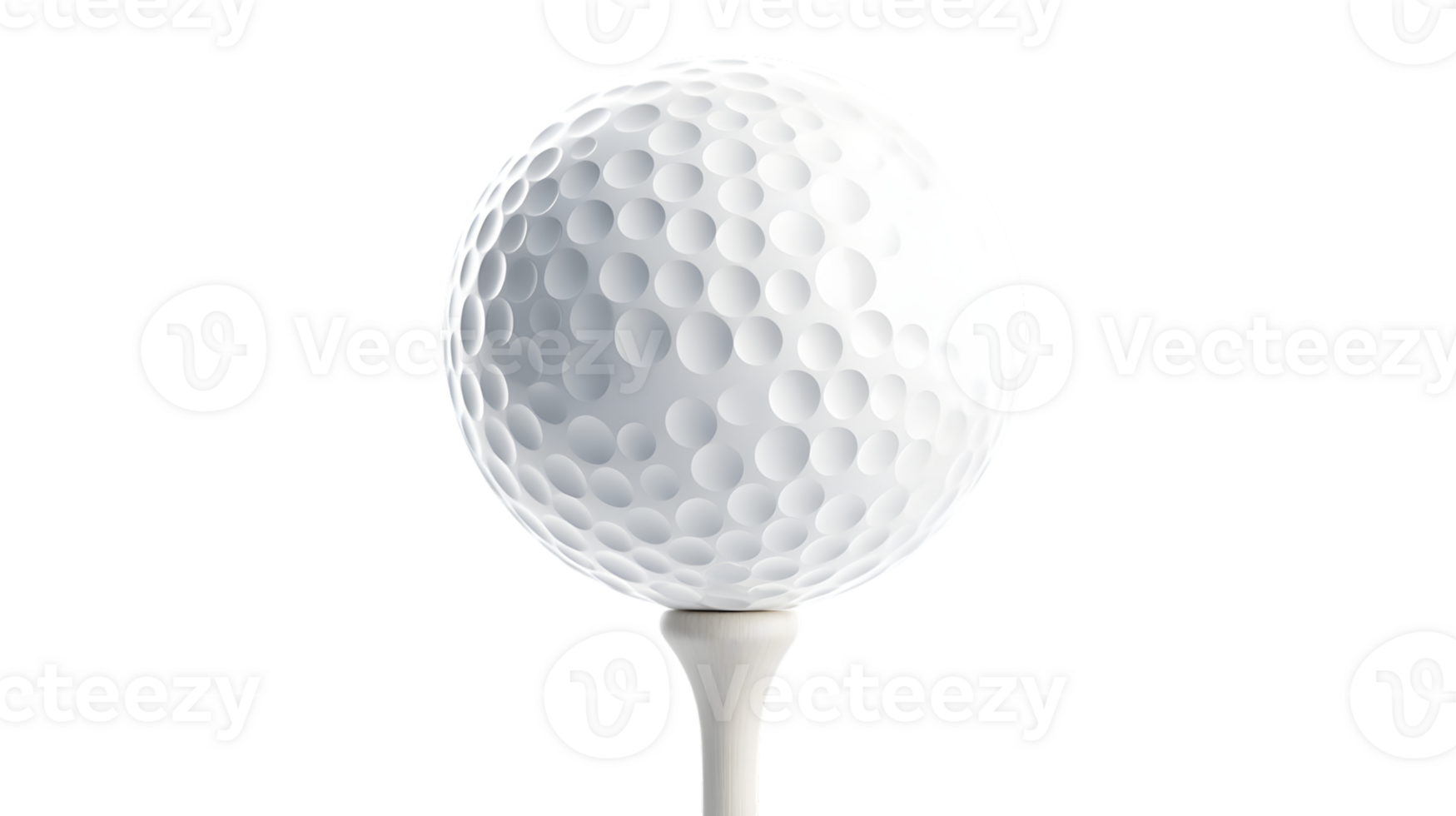 Golf Ball on Tee HighResolution Image for Sports Recreation and Design Projects png
