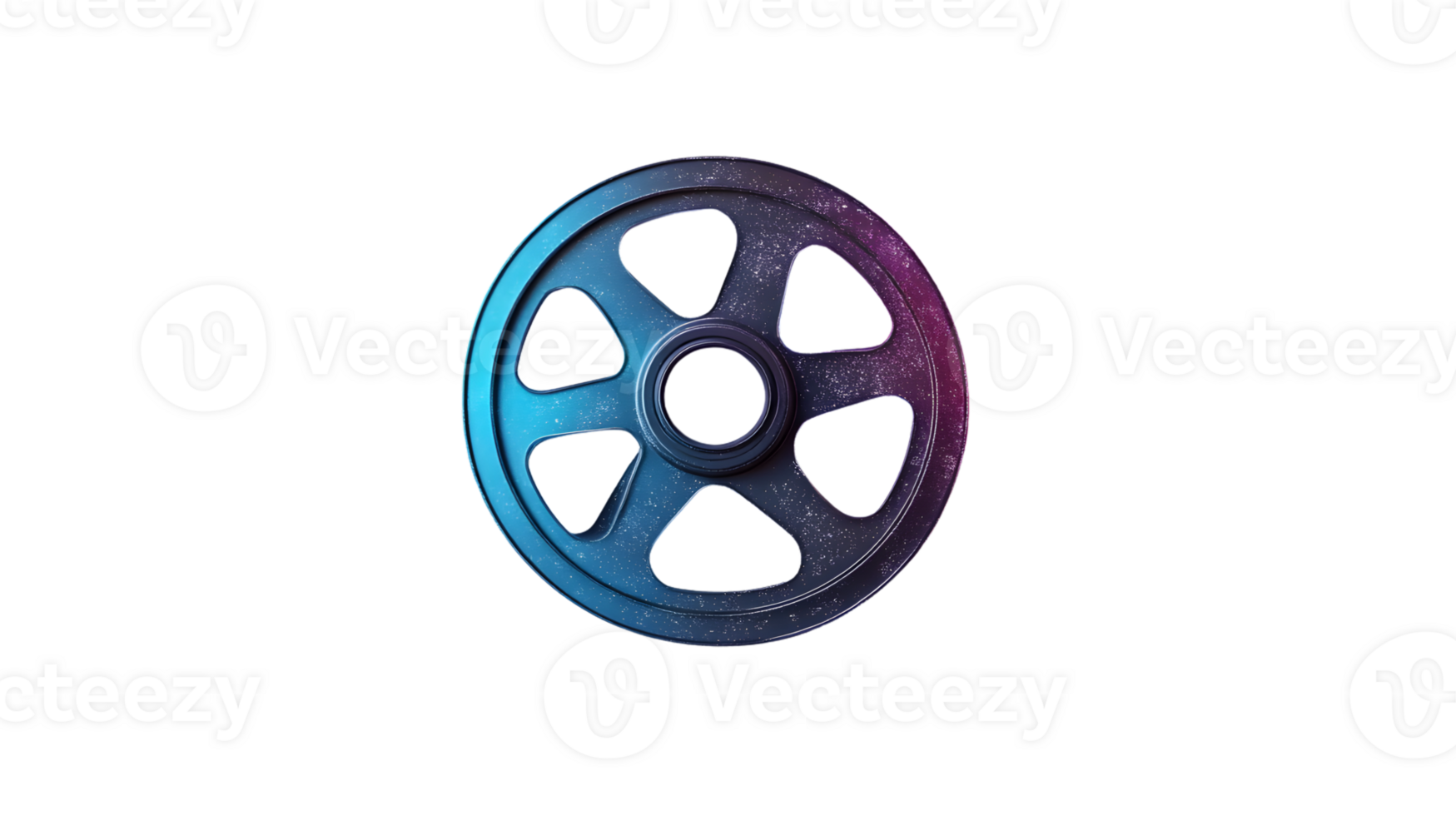 Gradient Film Reel Icon with Vibrant Colors and Modern Design for Media Entertainment and Cre png