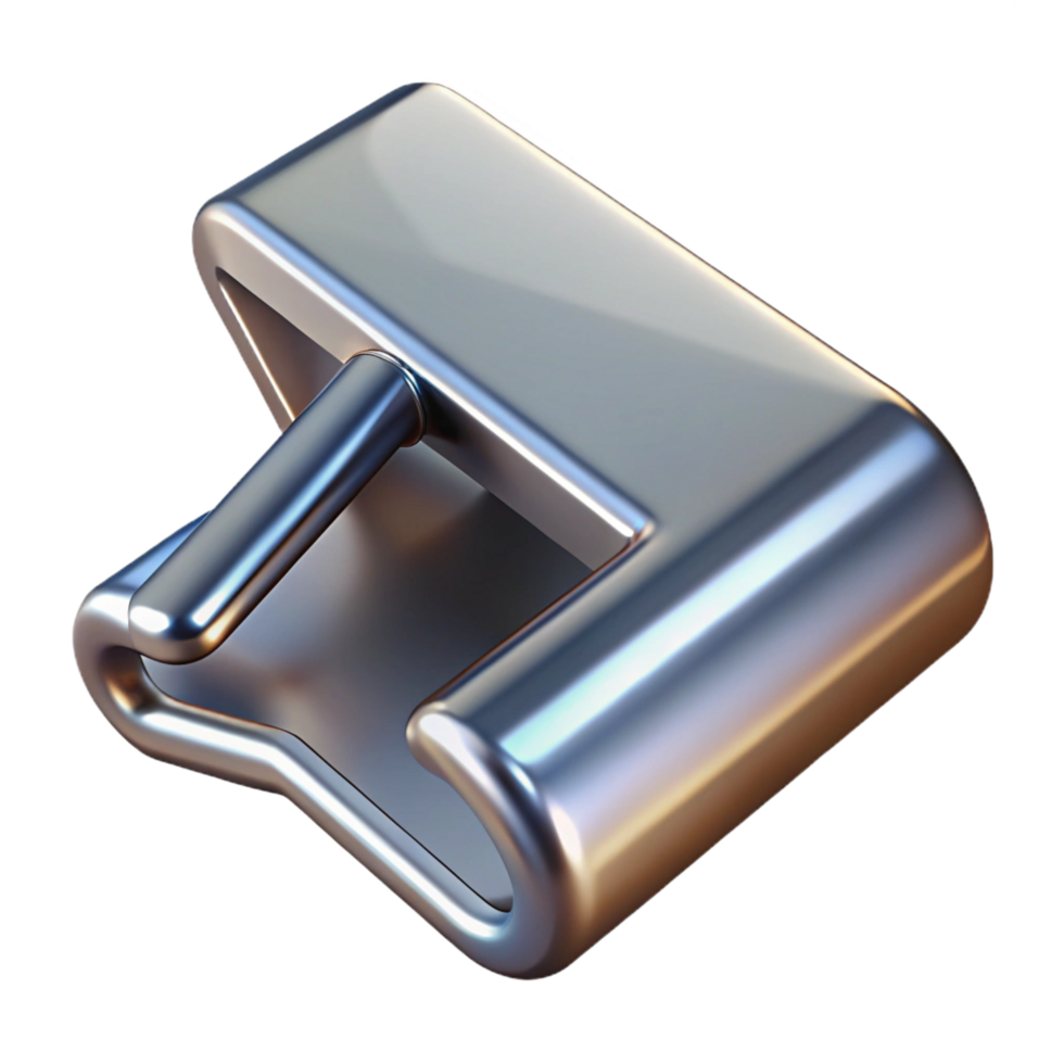 vibrant artistic A staple, metallic finish high resolution png