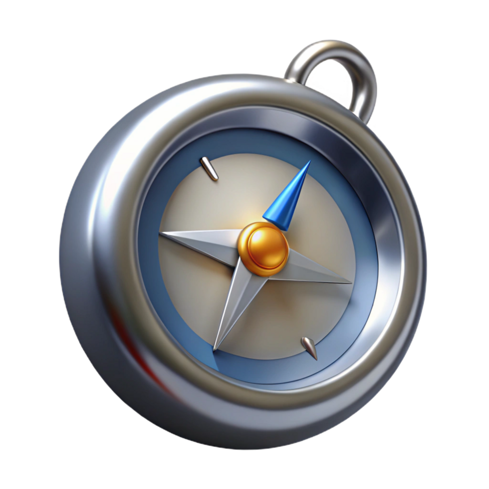 extraordinary vintage A compass, metallic with a needle high quality png