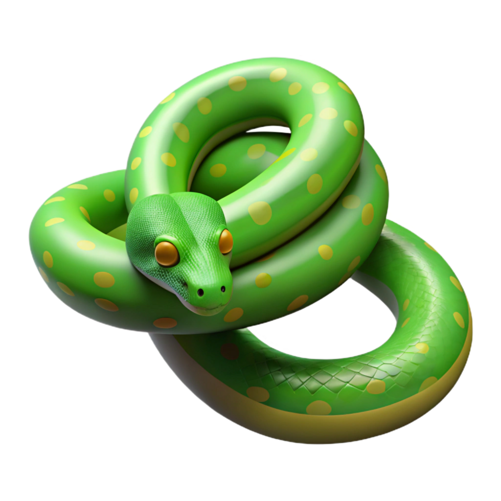 stunning traditional A slithering Green Tree Python, authentic png