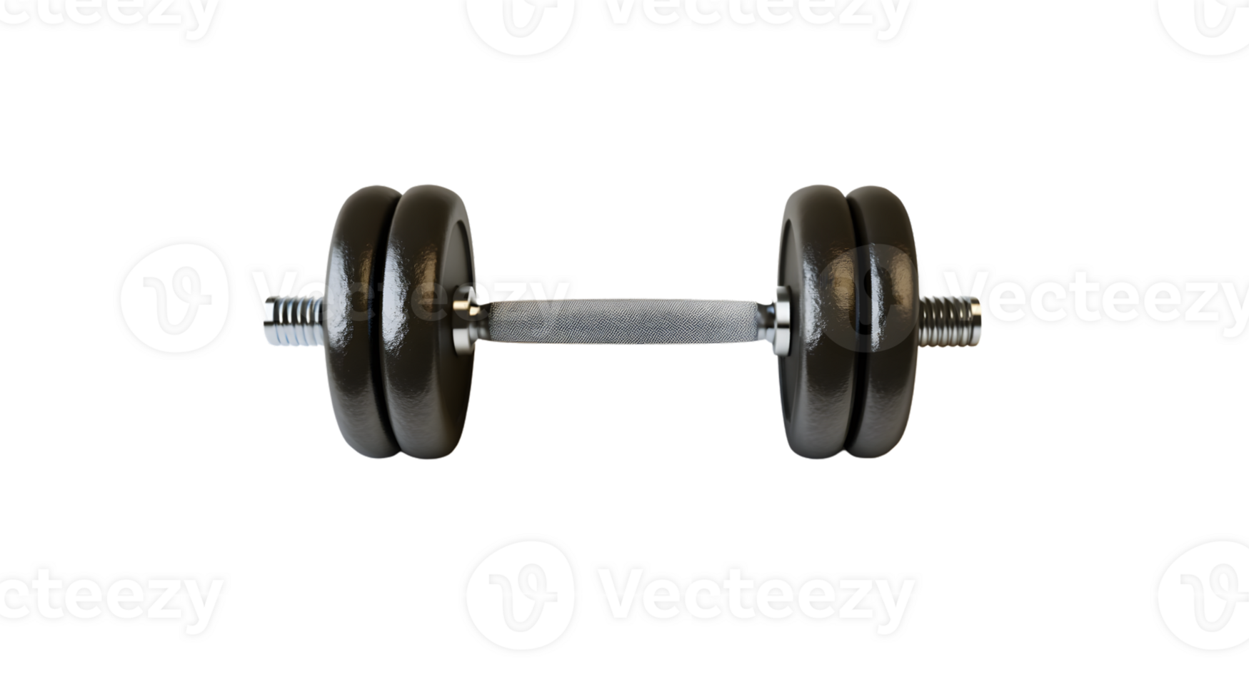 Weightlifting Equipment A Detailed Dumbbell Isolated on Black Background for Fitness and Exerc png
