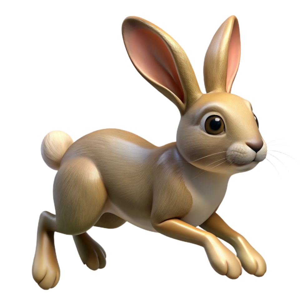 extraordinary modern A hopping Rabbit, genuine png