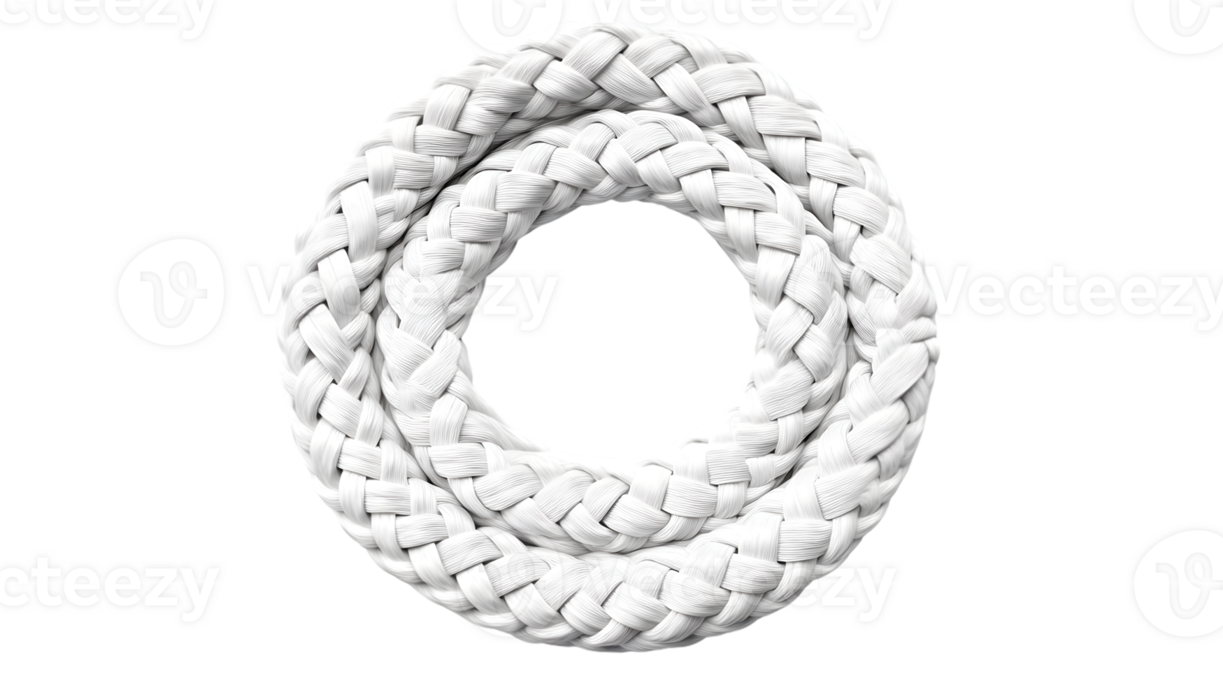 Woven White Torus A 3D Braided Ring Structure for Design and Artistic Projects png