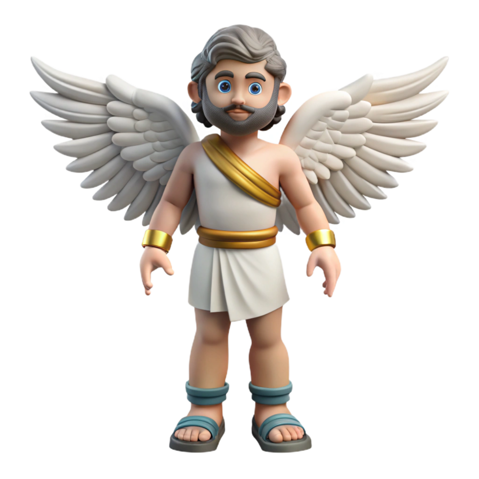 wonderful rustic Hermes, Messenger God, winged sandals, high resolution png