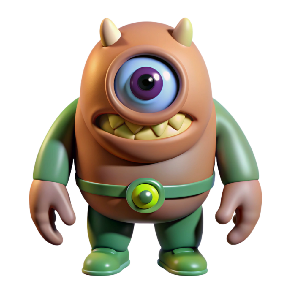 wonderful contemporary Cyclops, one-eyed giant, fierce, authentic png