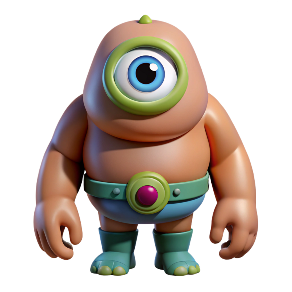 extraordinary artistic Cyclops, one-eyed giant, fierce, high quality png
