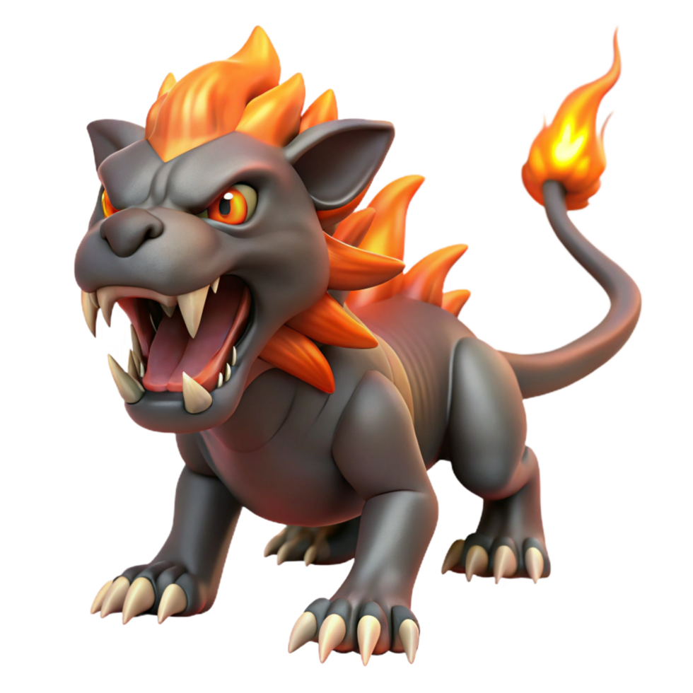 wonderful abstract Chimera, fire-breathing hybrid, monstrous, high resolution png