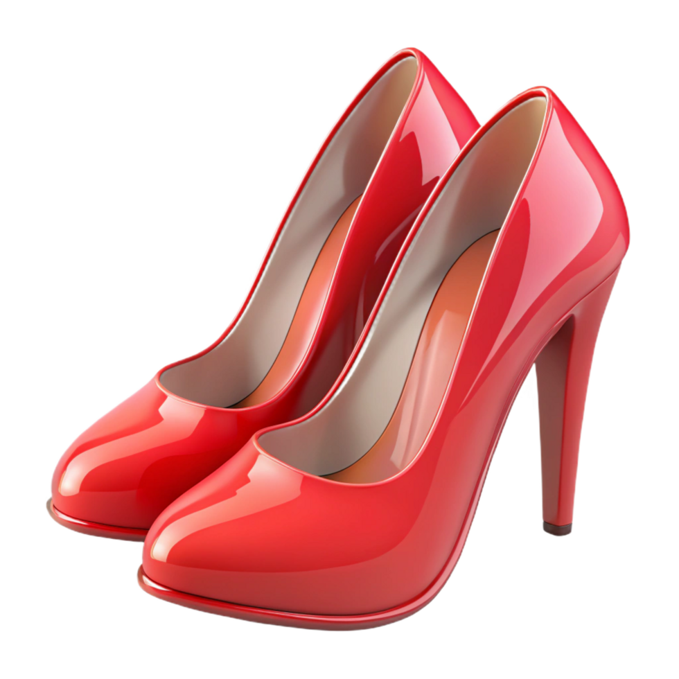 vibrant abstract A pair of red high heels, high resolution png
