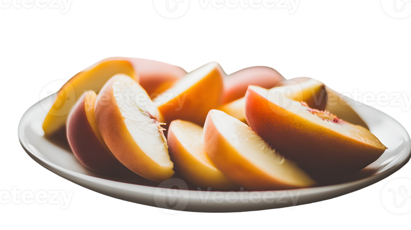 Freshly Sliced Juicy Fruit on a White Plate Ideal for Healthy Eating and Culinary Presentation png
