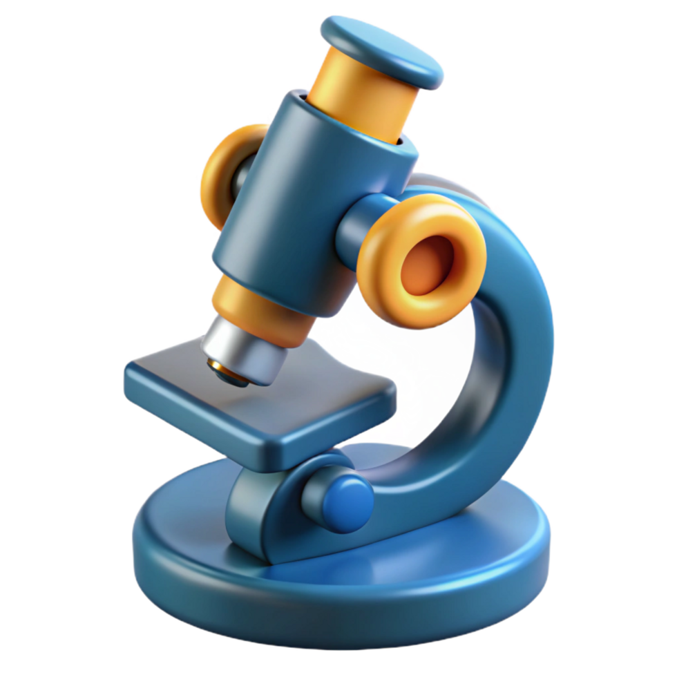 vibrant minimalist A microscope, scientific instrument, high resolution png