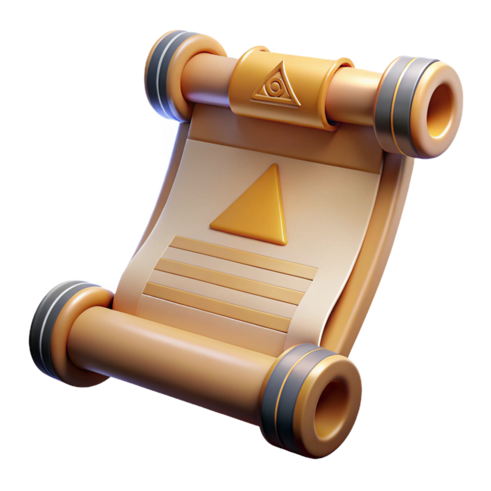 wonderful rustic Sphinx riddle scroll, ancient and cryptic, mysterious, high quality png