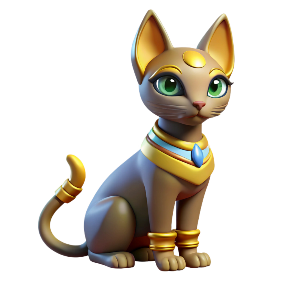 wonderful rustic Bastet, Egyptian cat goddess, feline, exclusive png